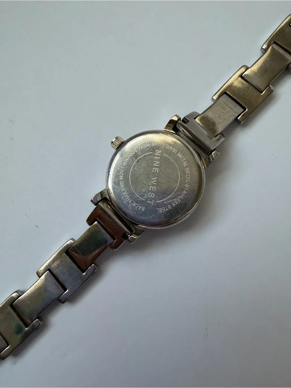 Silver-Tone Nine West Ladies Watch with Mint Dial, New Battery, Works!